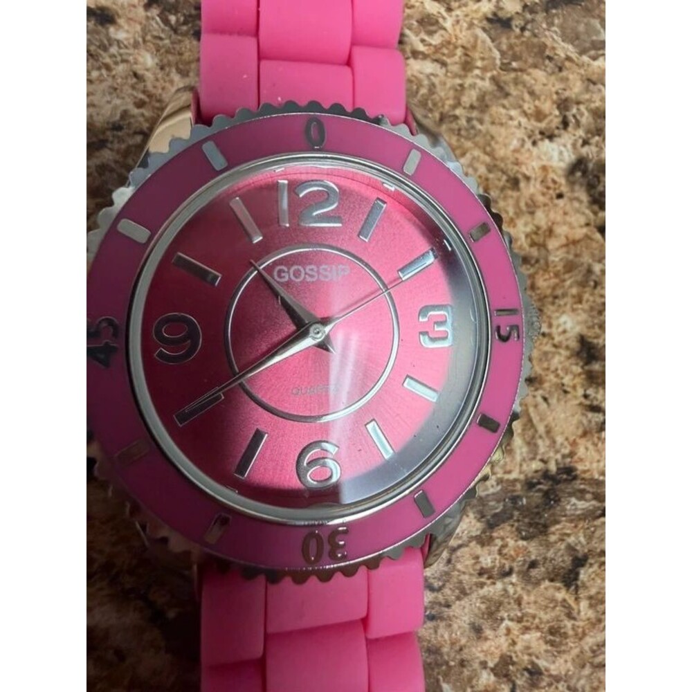 Gossip GSP818B Pink Silicone Strap Quartz Watch Japan Movt Women’s Fashion